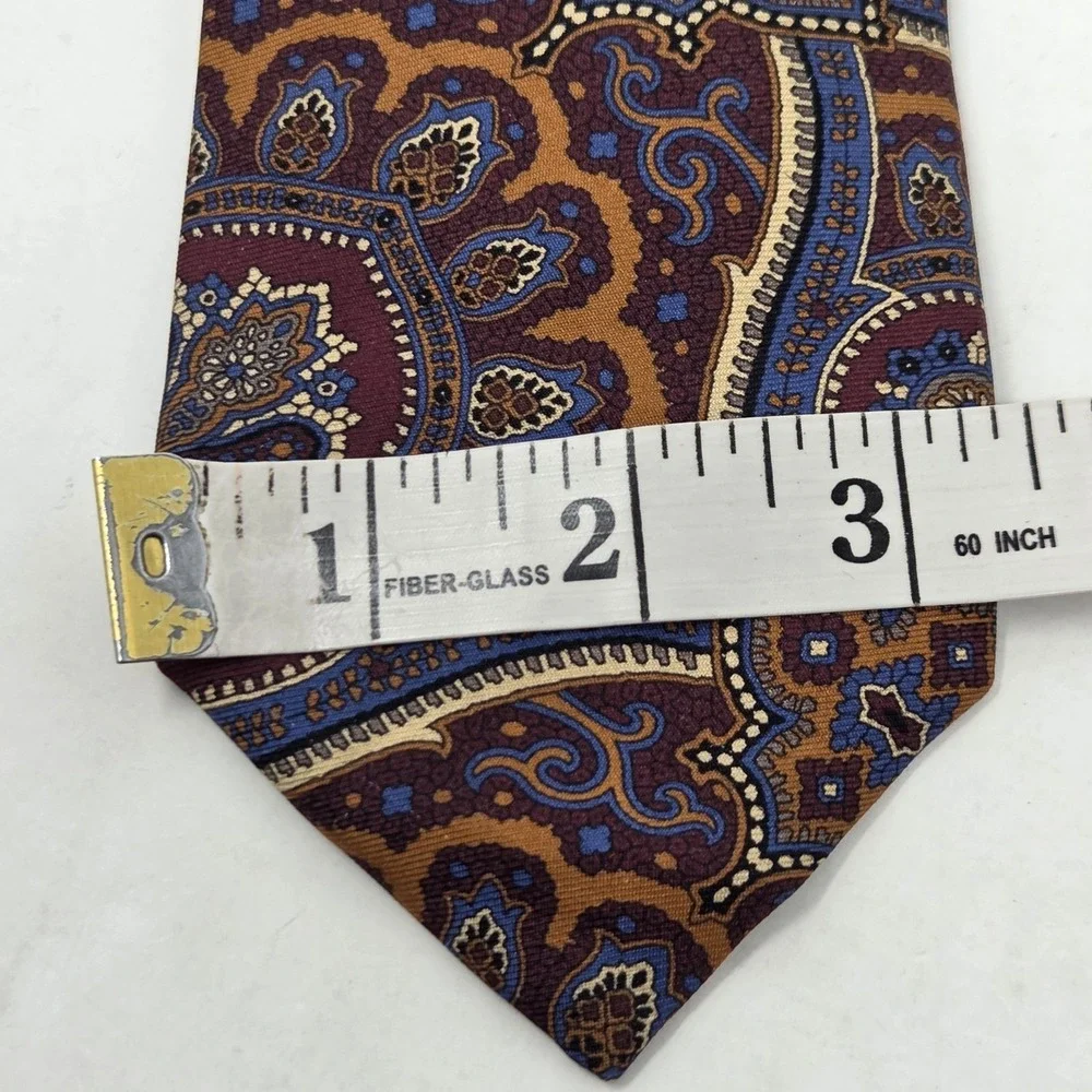 Paul Fredrick Necktie Men's Paisley 100% Silk Tie Multicolor Made in Italy